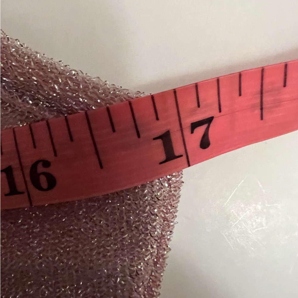 Pink sparkly lined tank dress NWT size S side gathers - Picture 9 of 9